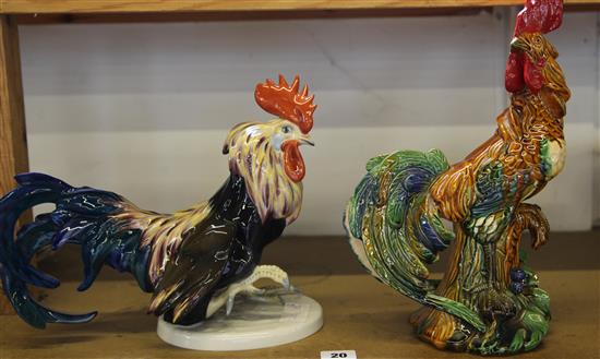 A Rosenthal cockeral figure and another